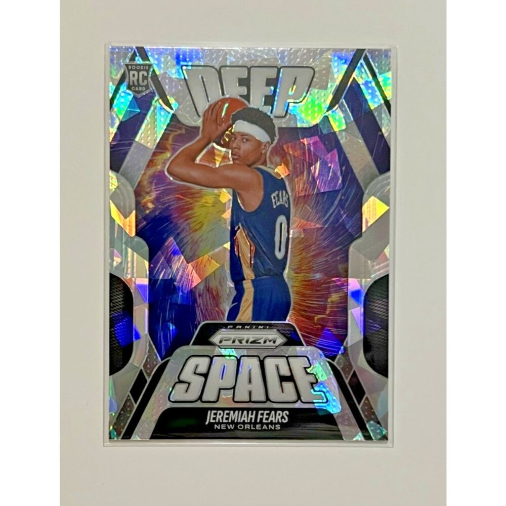 Jeremiah Fears 2025-26 Panini Prizm Deep Space Silver Ice Prizm RC #6 Pelicans